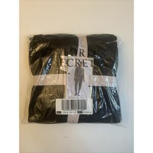 NWT Victoria's Secret Glow Waffle Henley Jogger Set Black Small Holiday Giftset